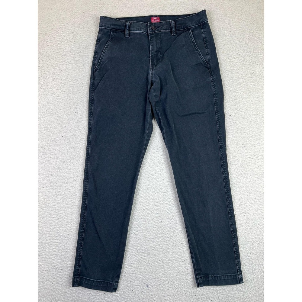 Levis XX Chino Pants Mens 29x30 Gray Relaxed Tapered Leg Casual Flat Front